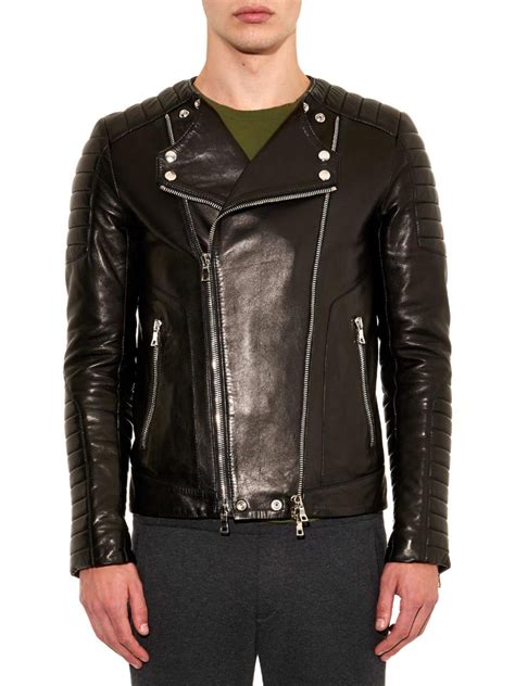 balmain leather jacket mens replica|balmain blazer for men.